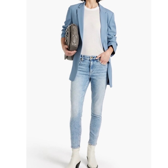 Rag & Bone Wool Blend Prairie Blue Charles Twill Blazer NWT SZ 4 - Picture 5 of 11